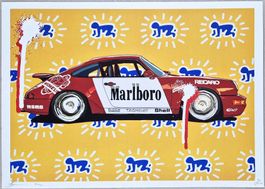 Death NYC Ltd Ed Pop Art Druck " Haring Marlboro Porsche