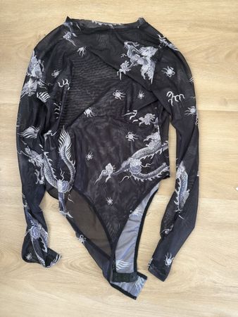 Schwarzer Dragon-Body, Grösse S, Top Zustand! Selten getrage