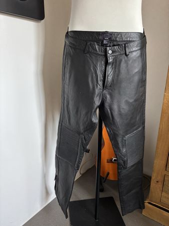 Lederhose, Echtleder, Schwarz, Grösse 34 - Top Zustand!
