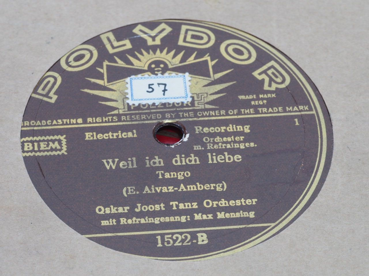 Schallplatten: DISQUES 78 TOURS – Gebraucht aus Lausanne von Leag 5