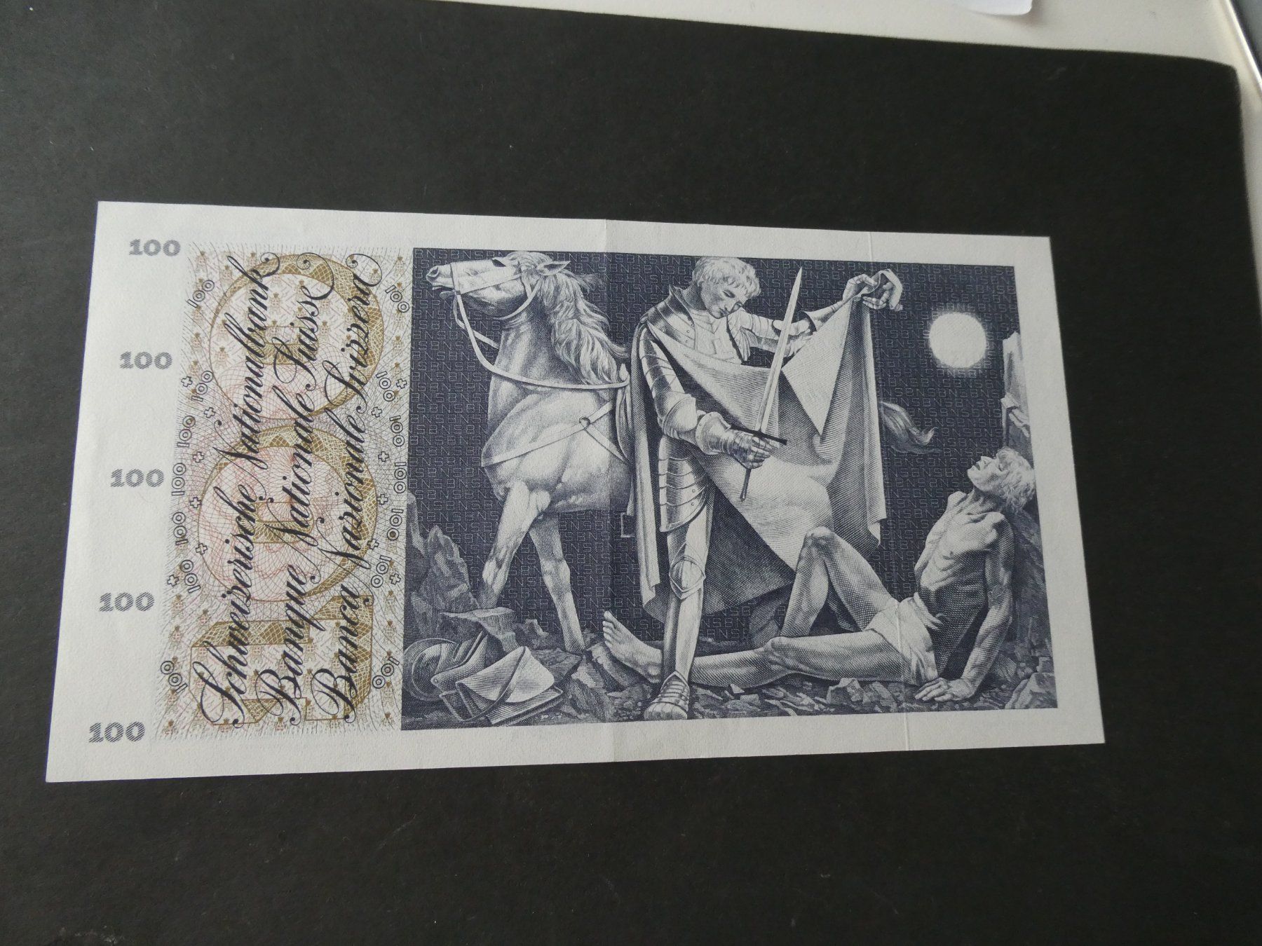 Banknoten: Schweiz 1973,  100 Franken – Gebraucht aus Hinterforst von Rohusri 1