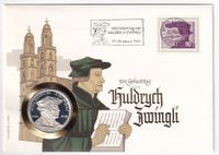 Münzenbrief  Huldrych Zwingli 1984, SILBER 999