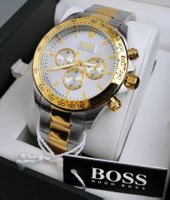 Hugo Boss Ikon Herrenuhr 44mm Bi-Color Gold/Silber - Neu