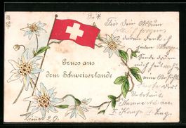 Präge-Lithographie Schweiz, Nationalfla