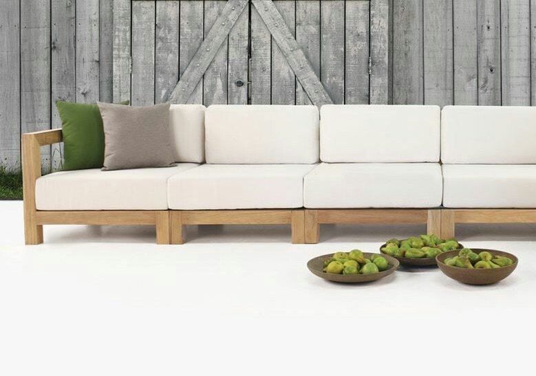Divani: Sofa Lounge Couch Gartensofa Ecksofa Outdoorsofa Teakholz – Nuovo e nell'imballaggio originale da Daisendorf venduto da Wohn-Kult