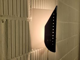 1980s Black & White Acryl Wall-Lamp, Wandlampe Plexiglas
