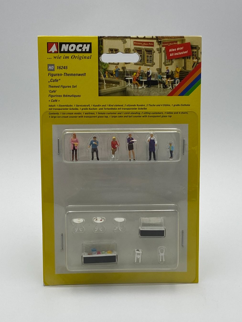 Noch Modelleisenbahnen: NOCH 16245 H0 Figuren-Themenwelt "Cafe" – Neu und originalverpackt aus Neukirch a.d. Thur von MoBa-Shop