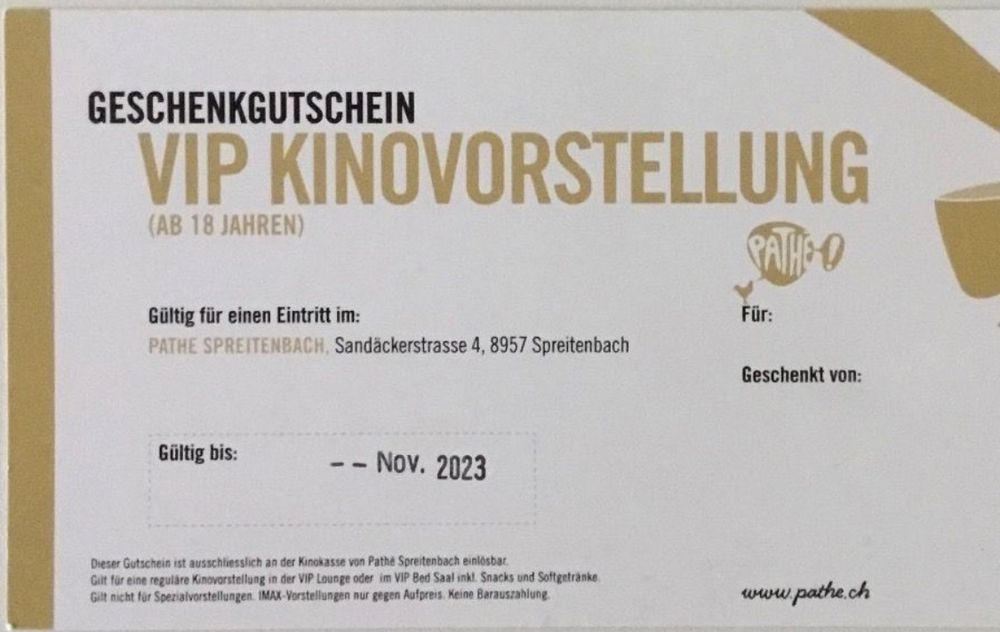 Kino Pathe Spreitenbach Vip , Kino in Spreitenbach: Pathé Schweiz Kinos ...