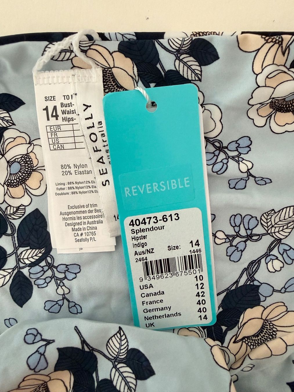 Seafolly Maillots de bain & Bikinis: SEAFOLLY, Bikini SPLENDOUR, Grösse 40, Hellblau/Dunkelblau – Neuf avec emballage d'origine à Rudolfstetten par gst_g7xl 8