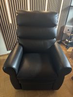 Eleganter Ledersessel elektrisch, schwarz, Top Zustand