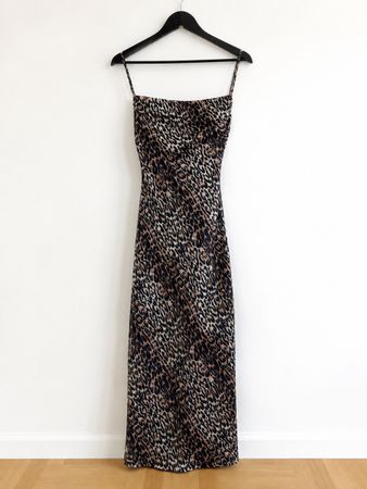 Kleid Leo Muster Trägerkleid lang Grösse M neu