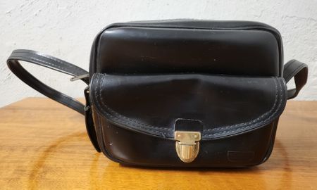 Vintage Handtasche Schultertasche Retro Schwarz Depose