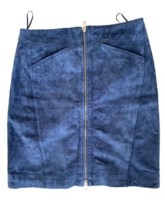 Fast neuer marineblauer Mango Wildleder Minirock M    -70%