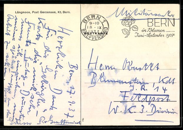 Cartoline postali: AK Längmoos /Bern, Villa mit Garten – Usato da Berlin venduto da bartko-reher 1