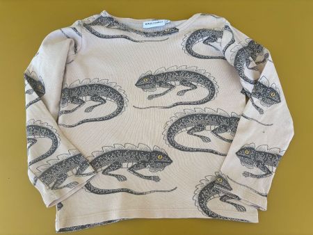 MINI RODINI Shirt mit Echsen Gr. 104/110 (Achtung Fleckli!)