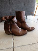 BOTTINES CUIR CAMEL 37