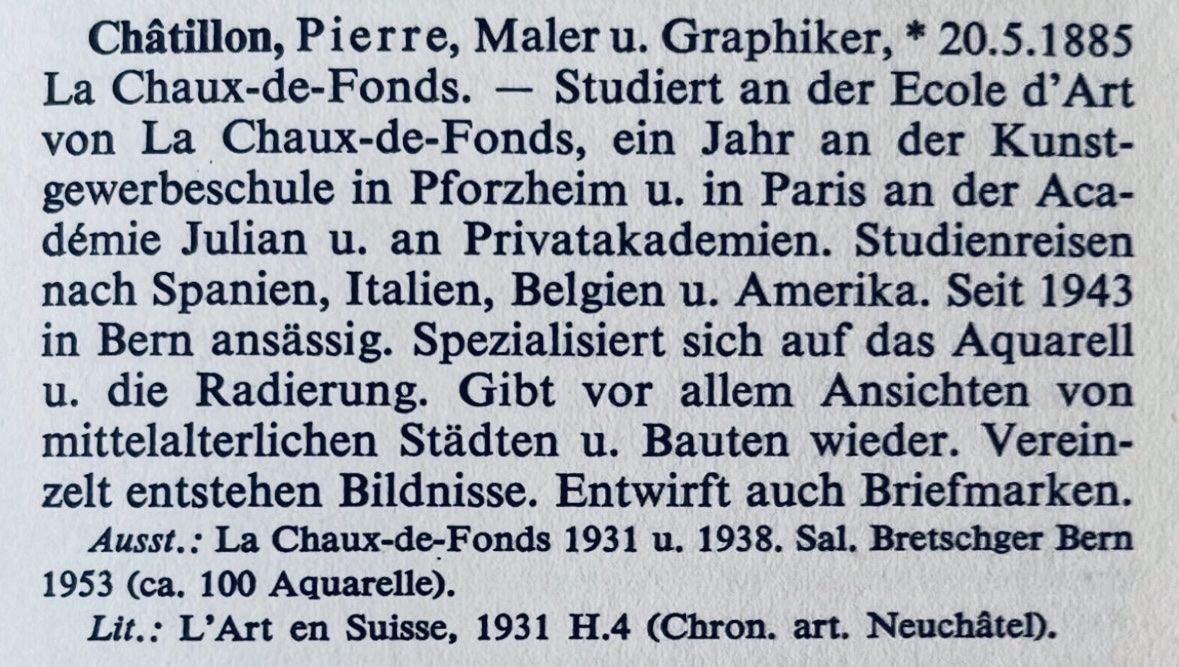 Dipinti: Chatillon Pierre (1885-1974) – Usato da Grosshöchstetten venduto da Perle1951 5