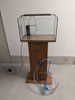 Aquarium mit Unterschrank, Dennerle Nano Eckfilter und Licht