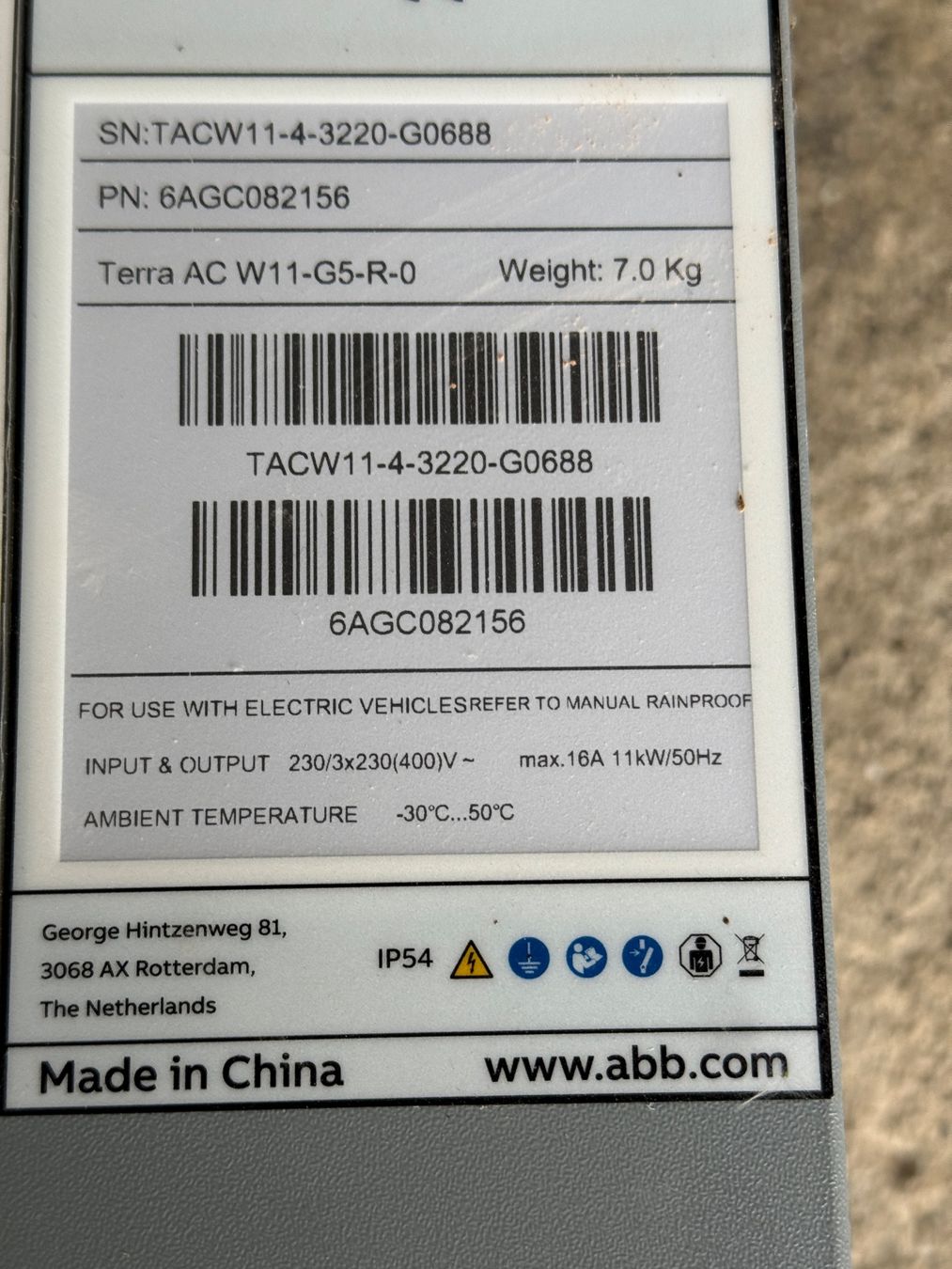 ABB Caricabatterie: ABB Ladestation Terra AC 11 kW mit Typ 2 Kabel – Usato da Aarwangen venduto da yariszh 3