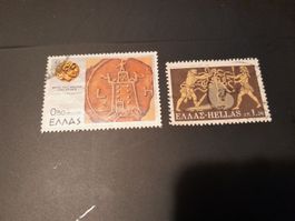 Lot de 2 Timbres Grecs Anciens - Hellas - Collection!