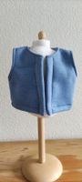 Puppenkleider Gilet in blau Gr. 40-45cm