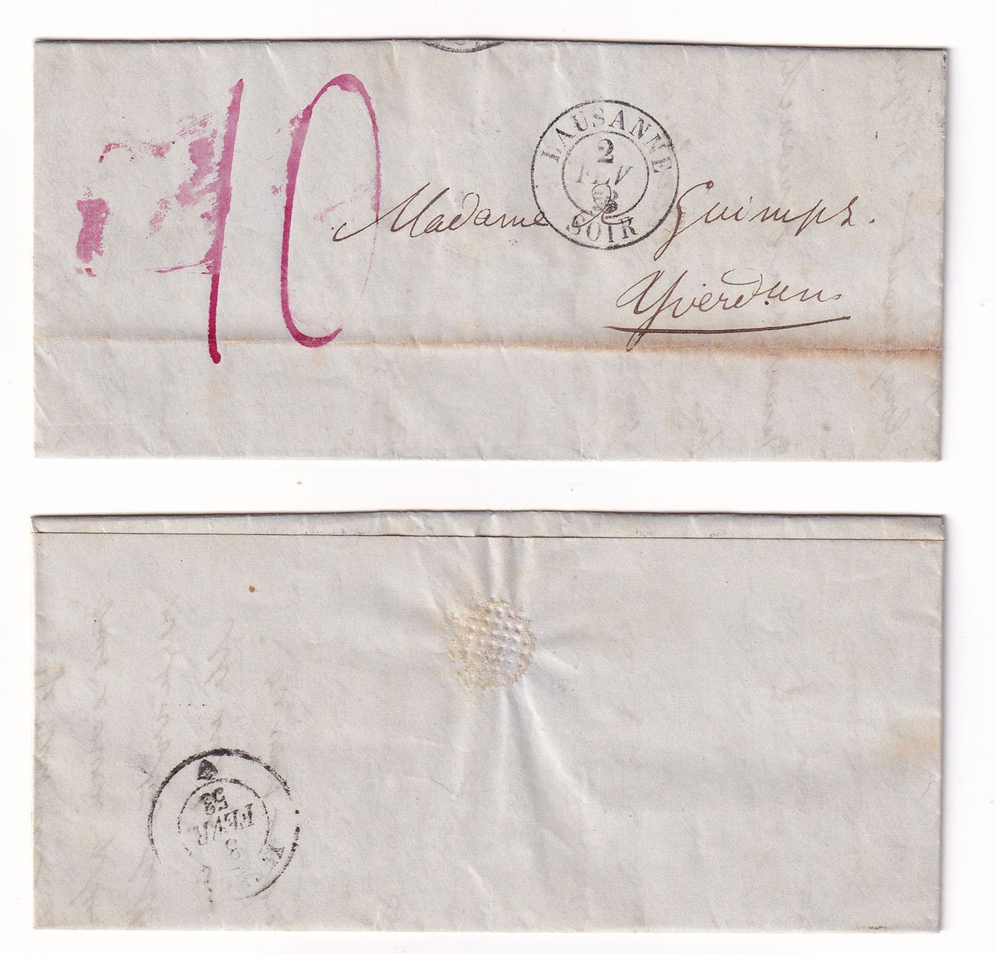 Tutti i francobolli: 4 Briefe ohne Marken, 1853-1864 – Usato da Rebstein venduto da mprch 1