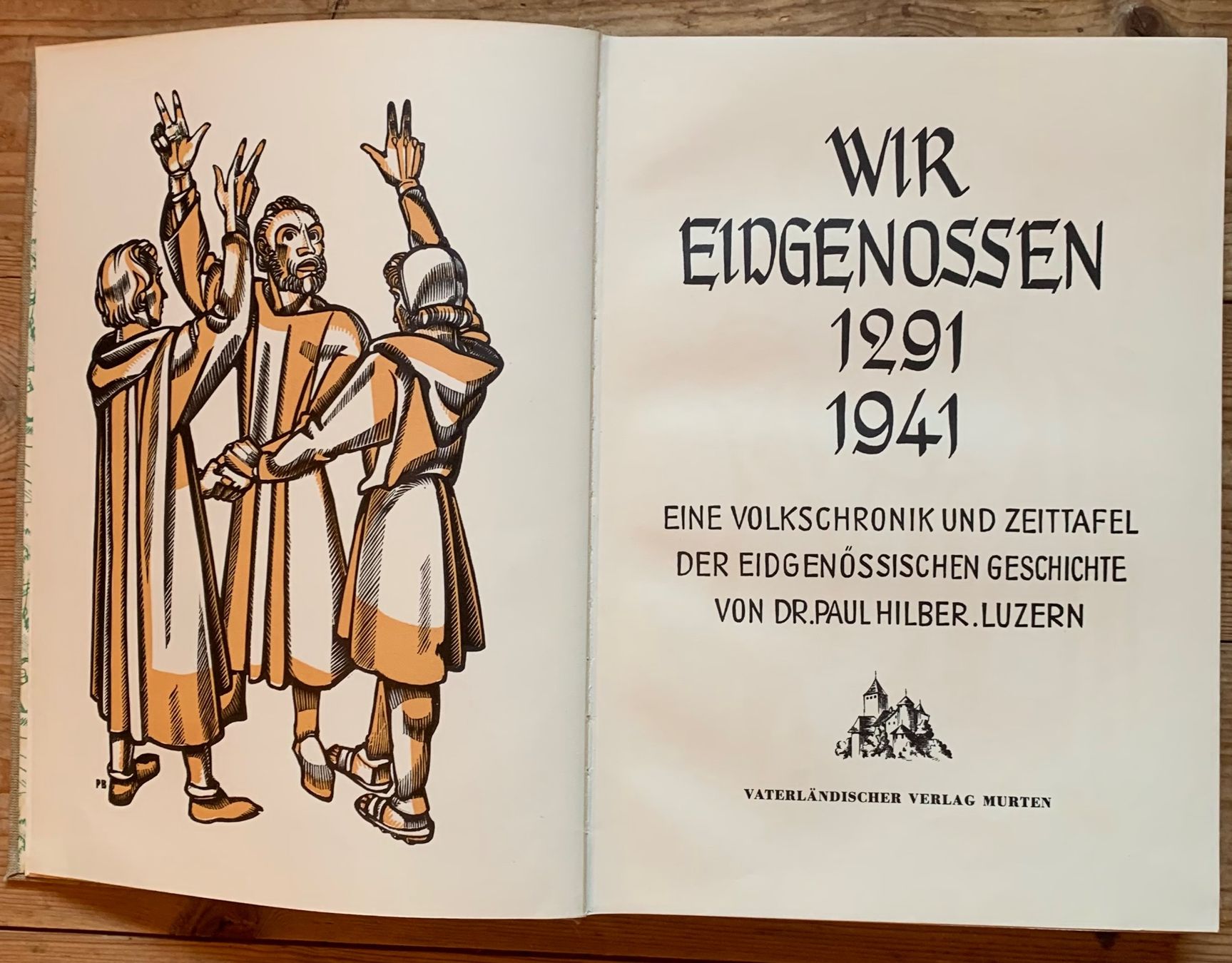 Bücher: Buch Wir Eidgenossen 1291 1941 – Gebraucht aus Goldingen von Bergler012
