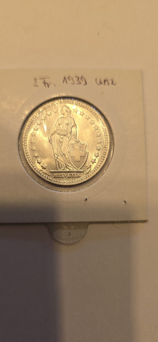 Toutes les monnaies: piece 2chf 1939 UNZ – Neuf (Voir description) à Fribourg par yan_z5fr 1