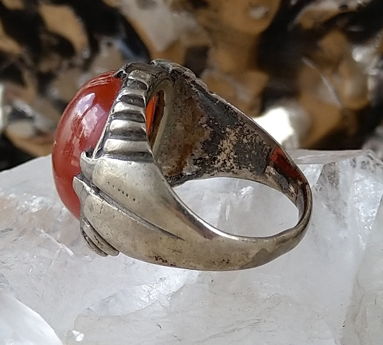 Ringe: MEGA RING SILBER 800 MIT GROSSEM STEIN – Gebraucht aus Romanshorn von Glitzer-Paradies 3