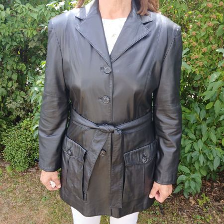 Damen Ledermantel aus Lammnappa