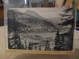 St.Moritz Bad  & Dorf Postkarte  1