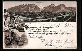 Vorläufer-Lithographie Interlaken, 1895