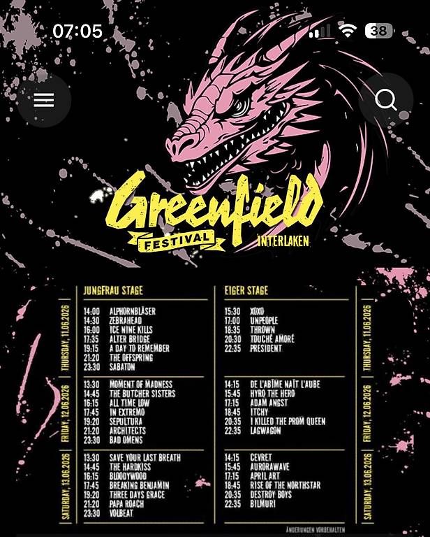 Biglietti: Greenfield 3 Tages pass  – Usato da Hägglingen venduto da Splatter_Sid 2