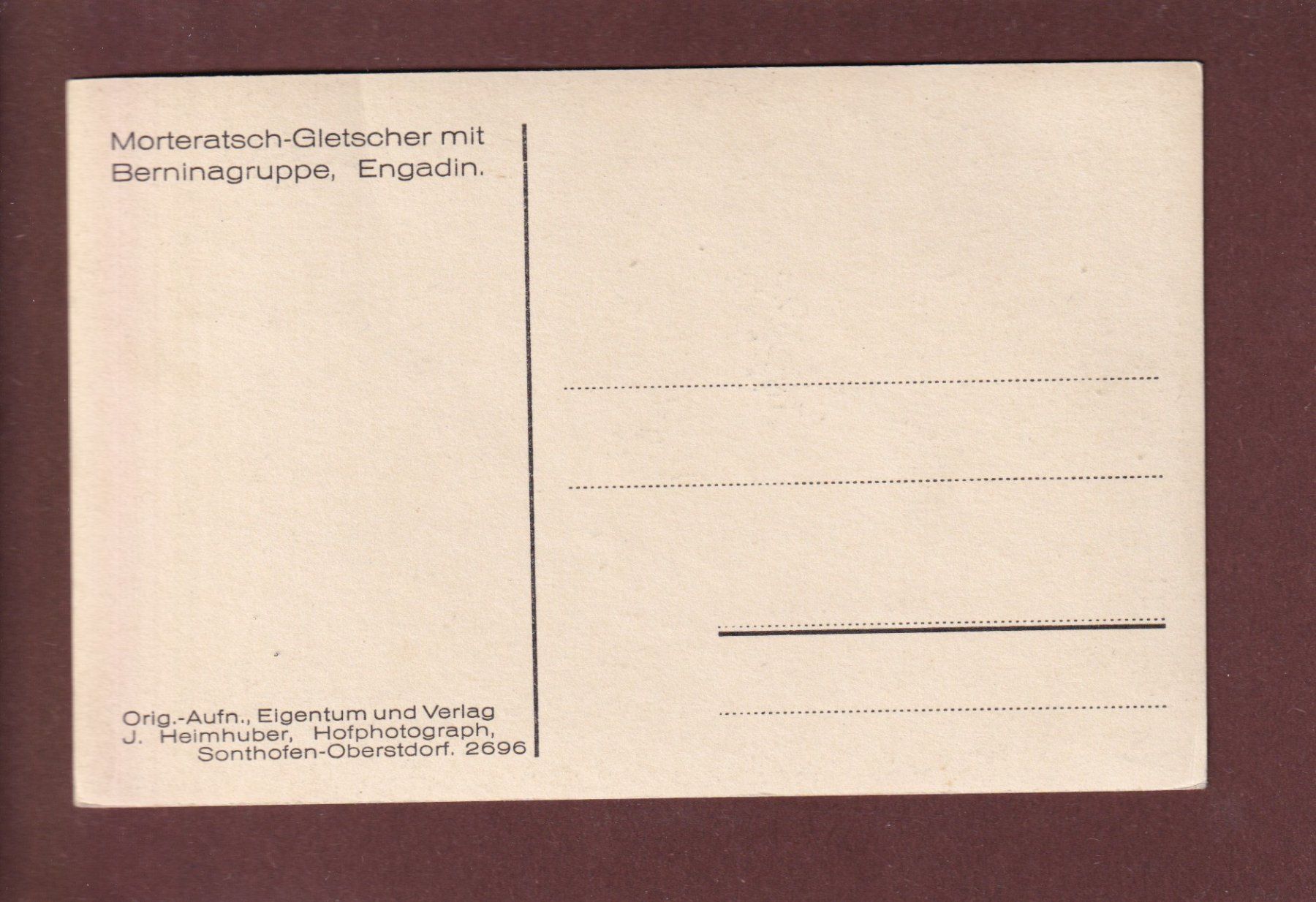 Cartoline postali: MORTERATSCHGLETSCHER – Usato da Pully venduto da nicecards 1