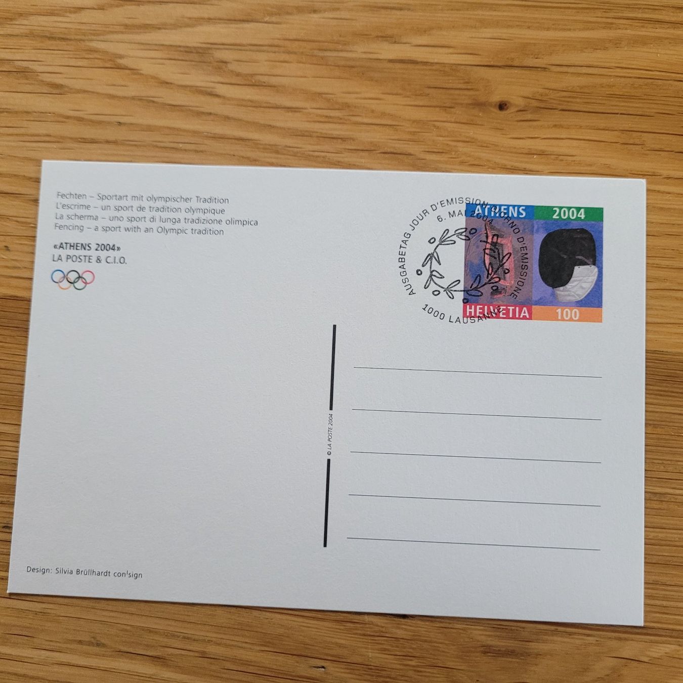 Cartoline postali: GS Karte Olympique Athens 2004 – Usato da Biel/Bienne venduto da Destockweb