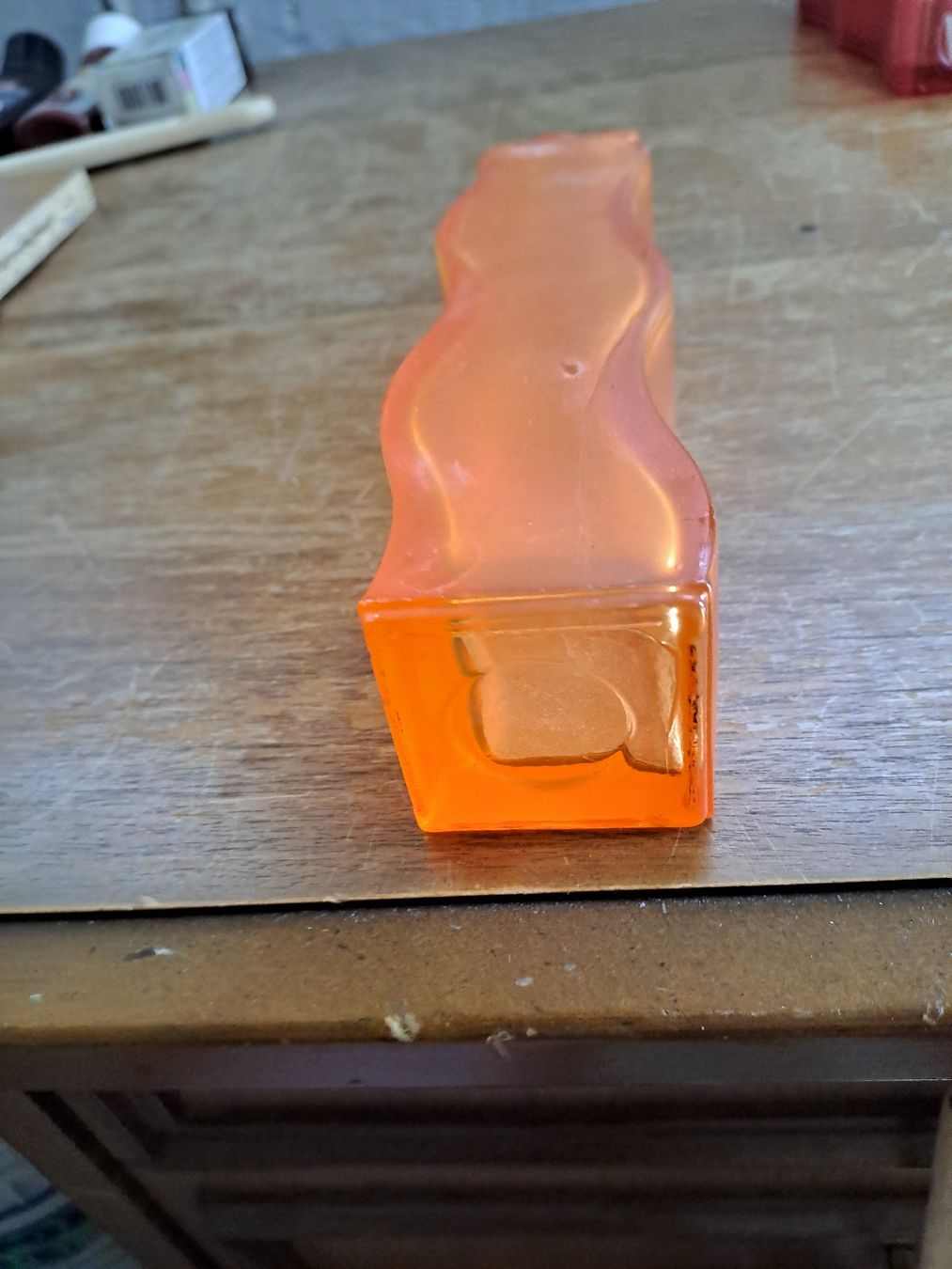Verres: Glasvase Orange Wellendesign – D'occasion à Zürich par Schoebi19 3