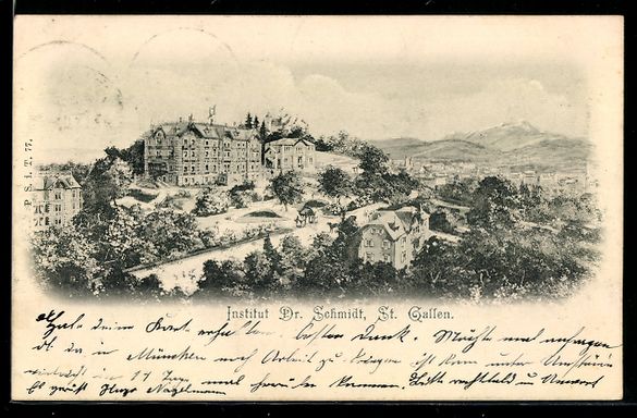 Cartes postales: AK St. Gallen, Institut Dr. Schmidt – D'occasion à Berlin par bartko-reher