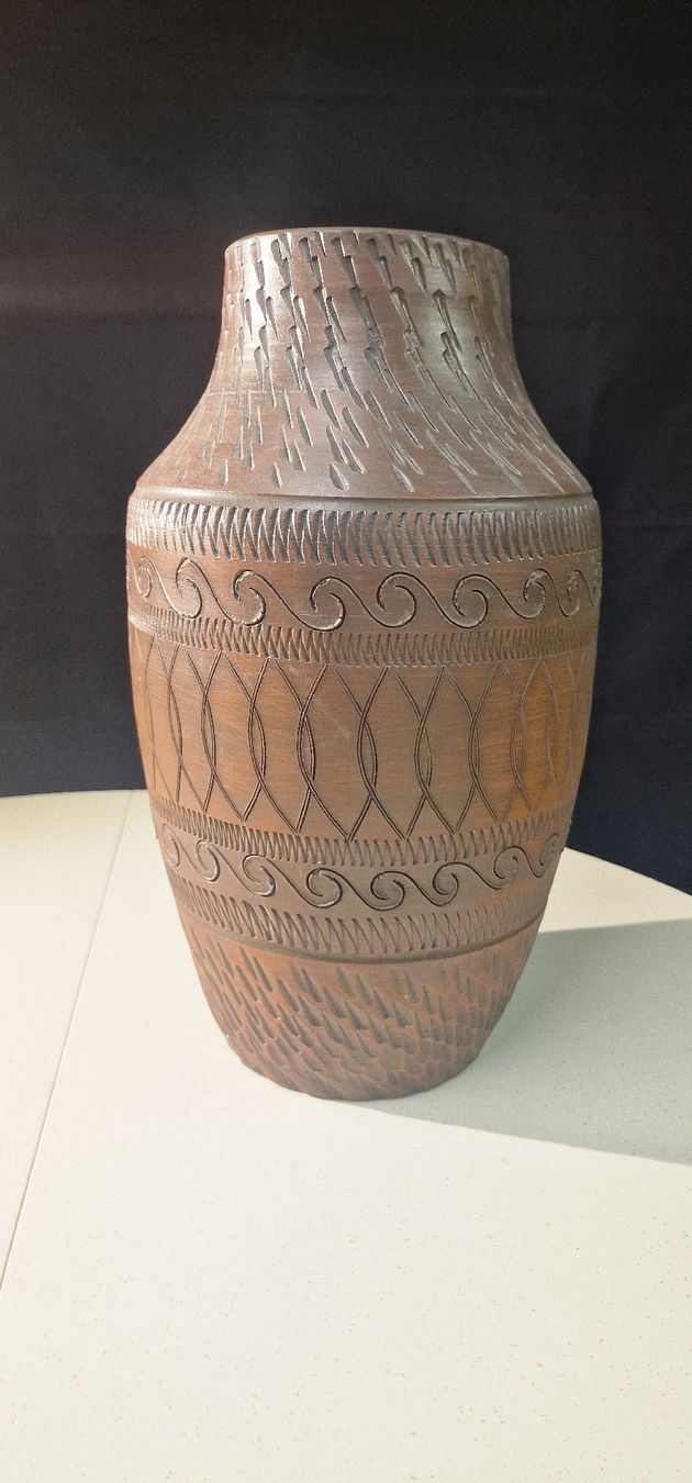 Vasi & Recipienti: Rustikale Vase einzigartigem Muster, Vintage Züllig Bülach – Usato da Affeltrangen venduto da Szafaoli 1