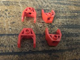lego 2607 lot de 4 pièces Red Magnet Holder 2 x 3 with Clips