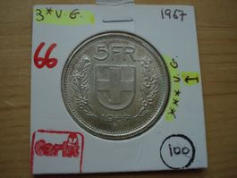 (66)  5 Franken  1967  3*
