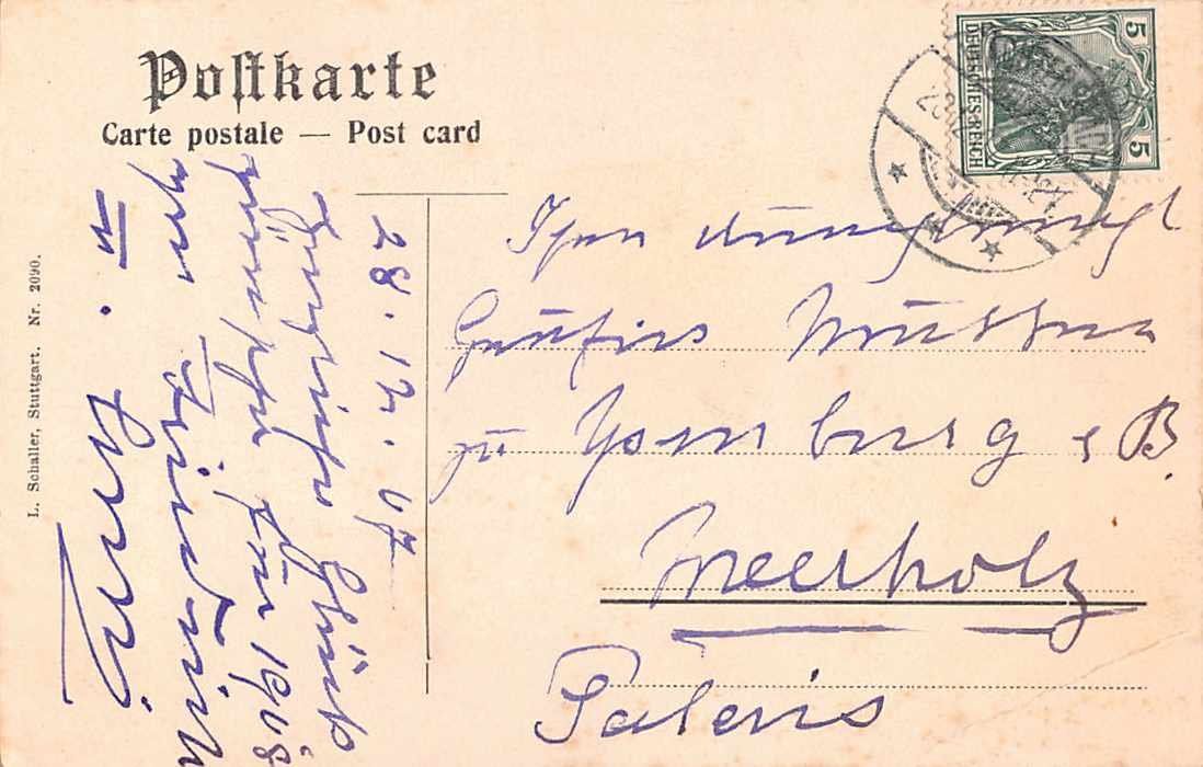 Cartoline postali: alte Ansichtskarte WÄCHTERSBACH 1907 – Usato da Winterthur venduto da SchatzchischtliWinti 1