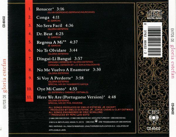 CD: Estefan Gloria: Exitos de Gloria Estefan CD – Nuovo (secondo la descrizione) da Steinhausen venduto da Vilivinili 1