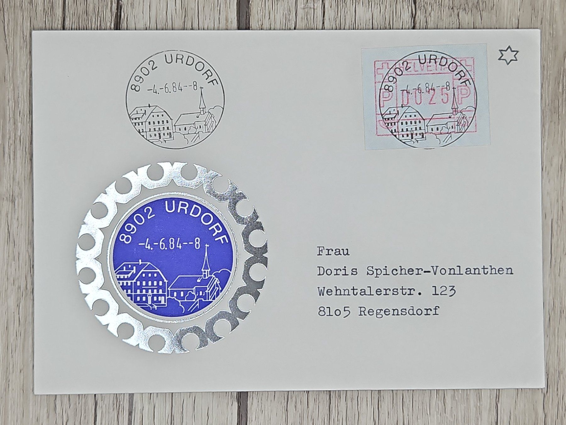 Tutti i francobolli: CL11 Enveloppe + Timbre Suisse 1984 – Usato da Cousset venduto da Patrick_Collections
