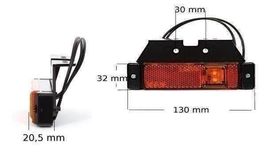 Umrissleuchte LED Positionsleuchte Seite Gelb WAS 220