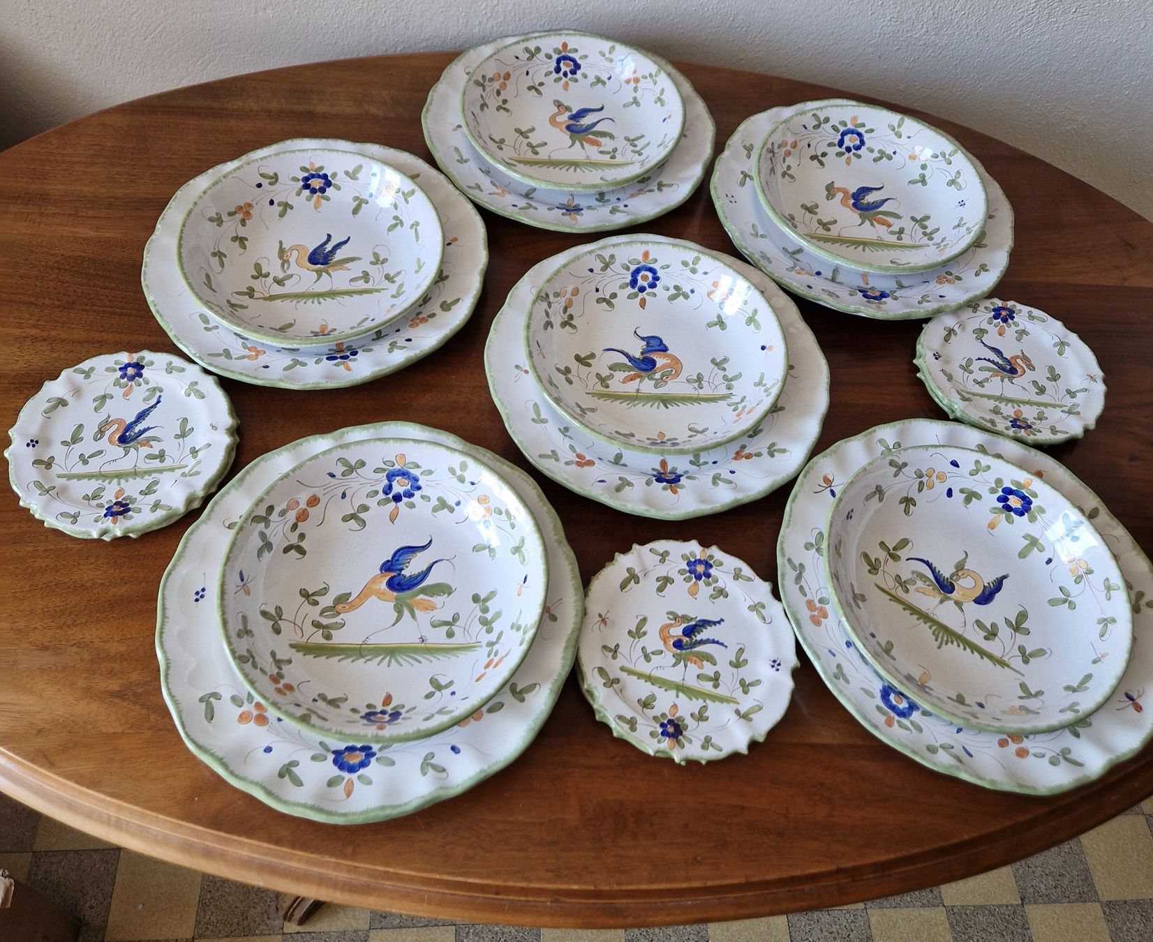 Set di piatti: Teller Set Keramik Handbemalt – Nuovo (secondo la descrizione) da Bern venduto da Antikbatik