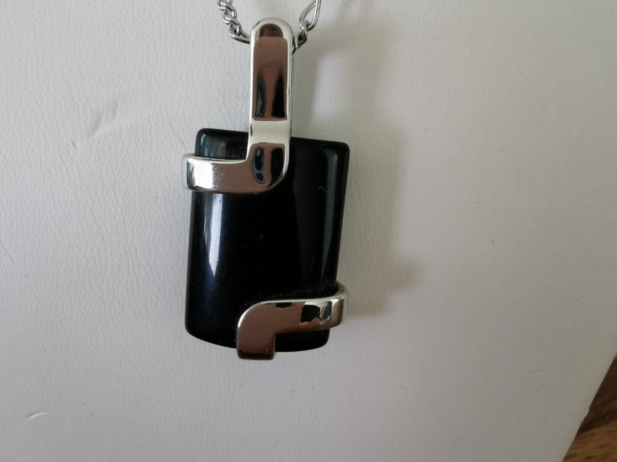 Anhänger: 925/- Silber rhod. Onyx Anhänger – Neu und originalverpackt aus Dierikon von Buntspecht-10