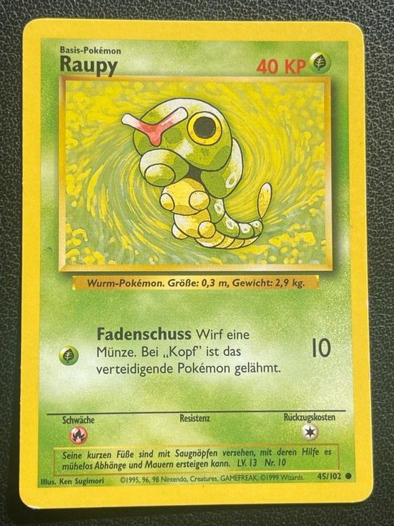 Raupy 45/102 Pokémon Base Set | Kaufen auf Ricardo