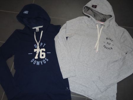 2 Kapuzenpullis Gr.M/L Decathlon grau,blau (1 NEU)