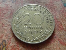 FRANCE  20 Centimes  1981  (P)