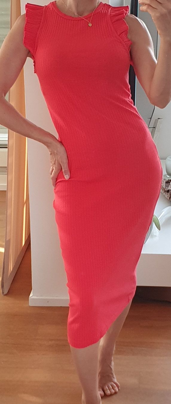Mango Robes: Maxikleid korallenrot Gr 34, Baumwolle – D'occasion à Stansstad par InStyle8 1